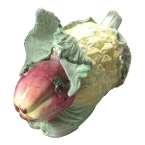 1980s Italian Majolica Rabbit Tureen by Vietri