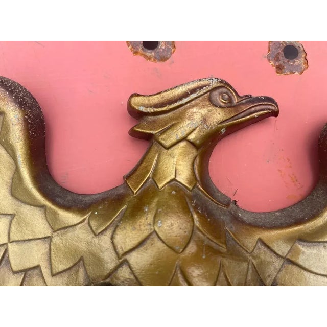 American Cast Metal Spread Eagle Architectural Element in Bronze Finish For Sale - Image 3 of 8