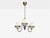 1940s Swedish Modern, Pendant Light, Blue Lacquered Wood, Glass, Brass For Sale - Image 4 of 12