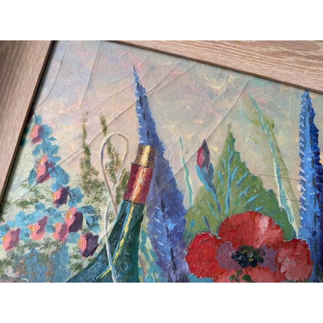 1960’s Vintage Floral Still Life Oil on Canvas Painting, Signed For Sale - Image 10 of 12