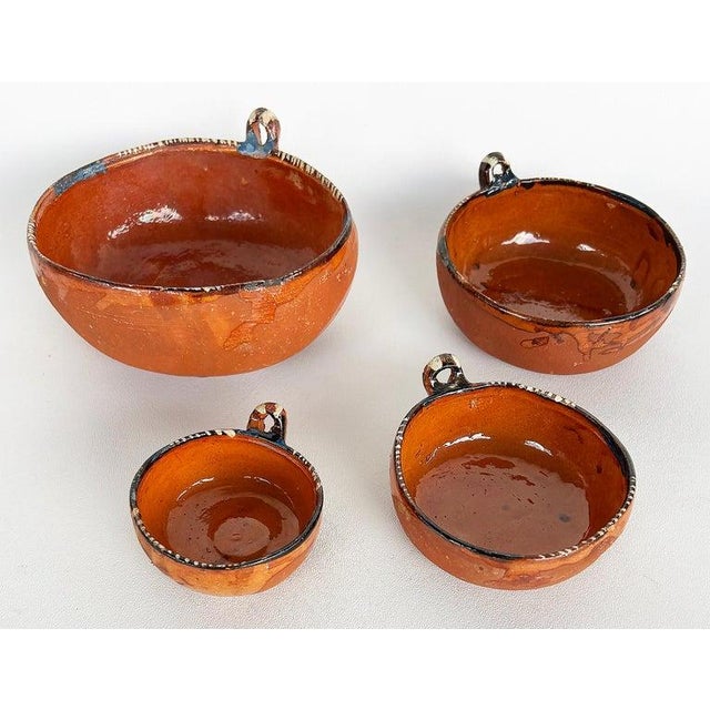 1970s Lugano, Italian Glazed Ceramic Terracotta Serving Bowls, Stamped Marks - Set of 7 For Sale In Miami - Image 6 of 16