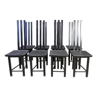 Vintage Postmodern Dining Chairs, 1980s, Set of 8 For Sale