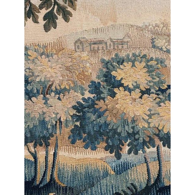 Vintage French Aubusson Tapestry in Silk and Wool, 1940s For Sale - Image 6 of 18