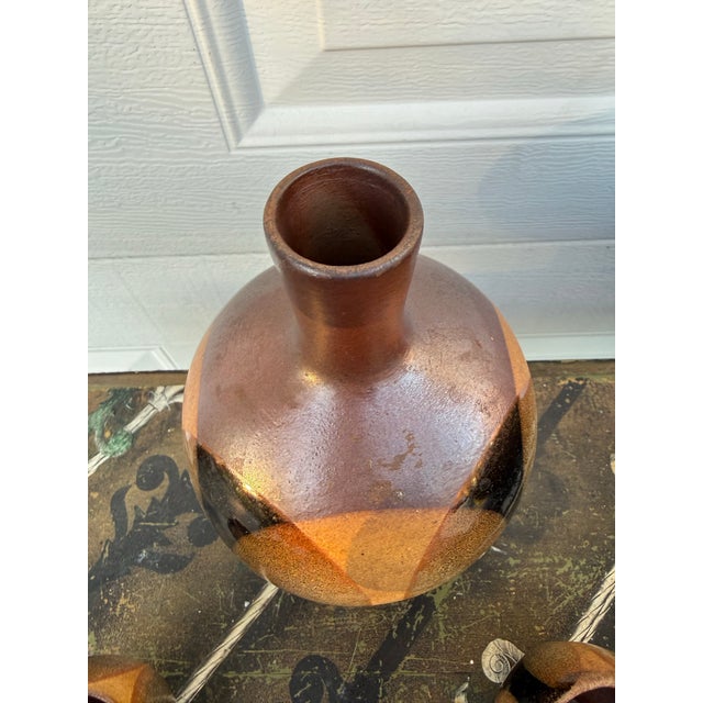 Mid 20th Century Robert Maxwell for Pottery Craft Usa Decanter and Cup Set For Sale - Image 11 of 11