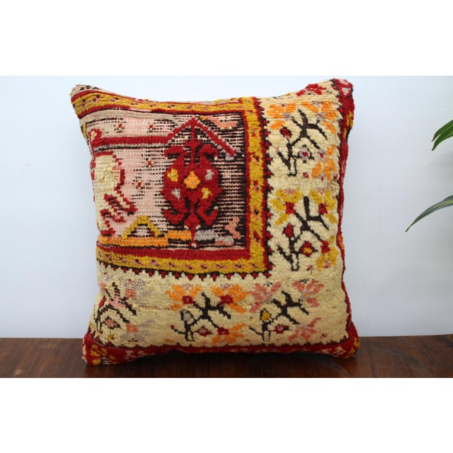 Turkish Kilim Decorative Pillow Cover - 16"x16" For Sale - Image 9 of 9