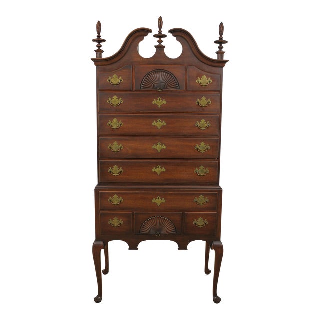 Kindel Vintage Mahogany New England Style Highboy | Chairish