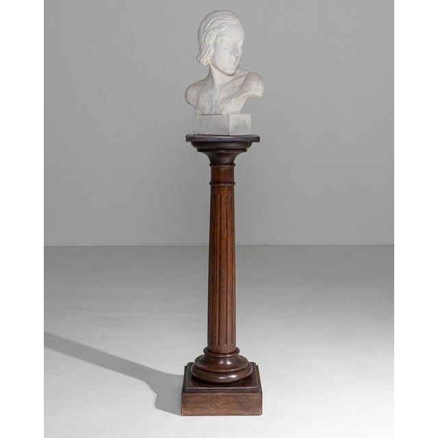 19th Century French Oak Pedestal In Original Patina For Sale - Image 17 of 18