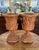 Mid Twentieth Century Neoclassical Italian Style Terracotta Footed Urns With Raised Relief of Classic Greek Scenery / Women, a Pair For Sale - Image 4 of 9