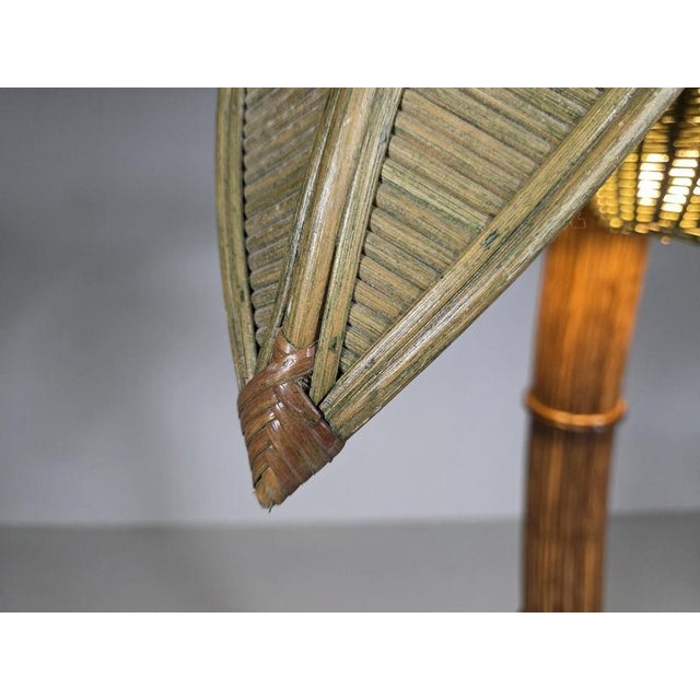 Mario Lopez Toress Bamboo Palm Tree Floor Lamp, 1970s For Sale - Image 9 of 12