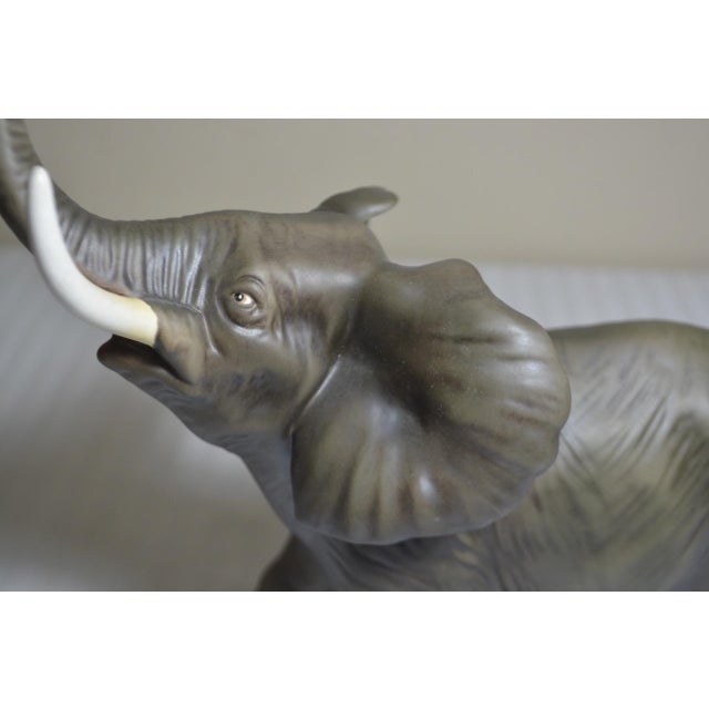 Vintage Large Porcelain Bisque Goebel Elephant Statue Chairish