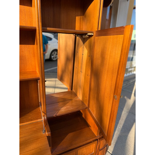 Brown Mid-Century Modern 4pc Teak Modular Wall Unit by Nathan For Sale - Image 8 of 18