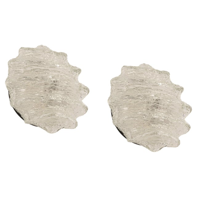 Petite Ice Glass Sconces from Limburg, Germany, Set of 2 For Sale - Image 10 of 10