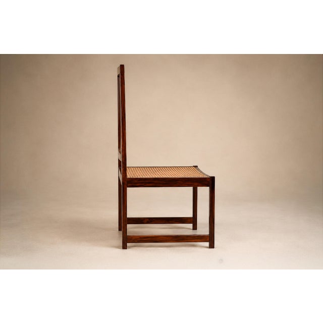 Brown Set of Ten Brazilian Modern Dining Chairs in Rosewood and Cane by Móveis Primus, Brazil, 1960s For Sale - Image 8 of 18