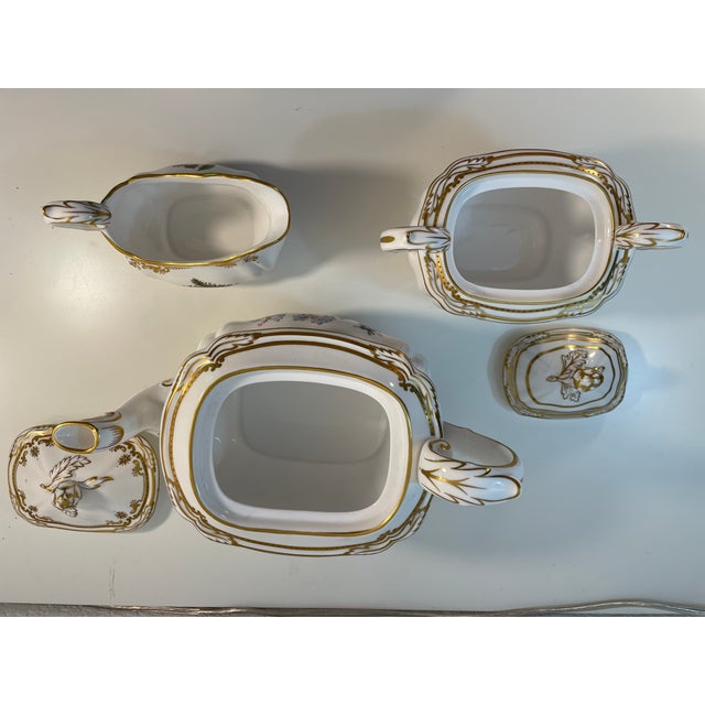 Vintage Spode Stafford Flowers English Bone China Tea Service, 3-Piece Set For Sale - Image 12 of 18