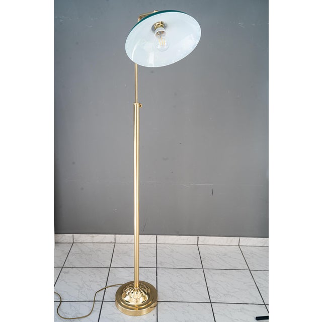 Adjustable Art Deco Floor Lamp with Original Green Shade, 1920s For Sale - Image 12 of 18