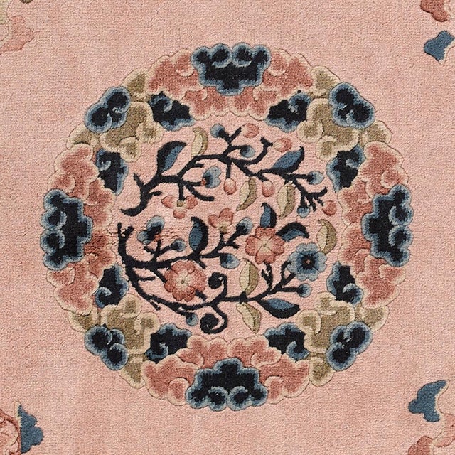 Handcrafted in Beijing, China, in the early 20th century. Extremely elegant and unique, this carpet is a prime example of...
