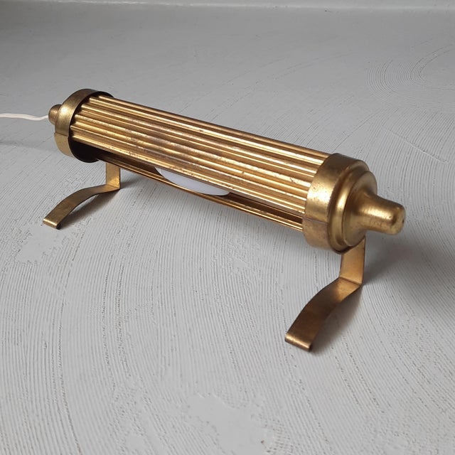 Metal Art Deco Brass Picture Light, 1930s For Sale - Image 7 of 7