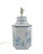 Chinoiserie A Pair of Exported British Hand-Painted Blue and White Chinoiserie Tea Cans Hexagonal Table Lamps. For Sale - Image 3 of 9