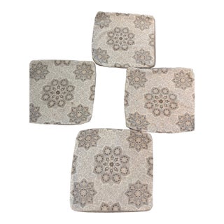 Pattern Linen Kaleidascope 18" X 18" Custom Pillowcases With Oatmeal Linen Back-4 For Sale