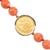 Late 20th Century Vintage 18k Yellow Gold 1915 23k Austrian Gold Coin Coral Bead Station Necklace For Sale - Image 5 of 8