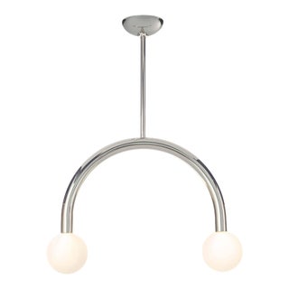 Regina Andrew Happy Steel Pendant, Small, Polished Nickel For Sale