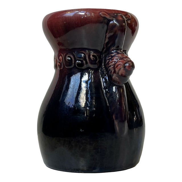 Art Nouveau Glazed Vase with Snail by Daniel Andersen for Michael Andersen, 1890s For Sale