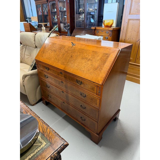 Vintage Walnut Secretaire, 2000s For Sale - Image 8 of 8
