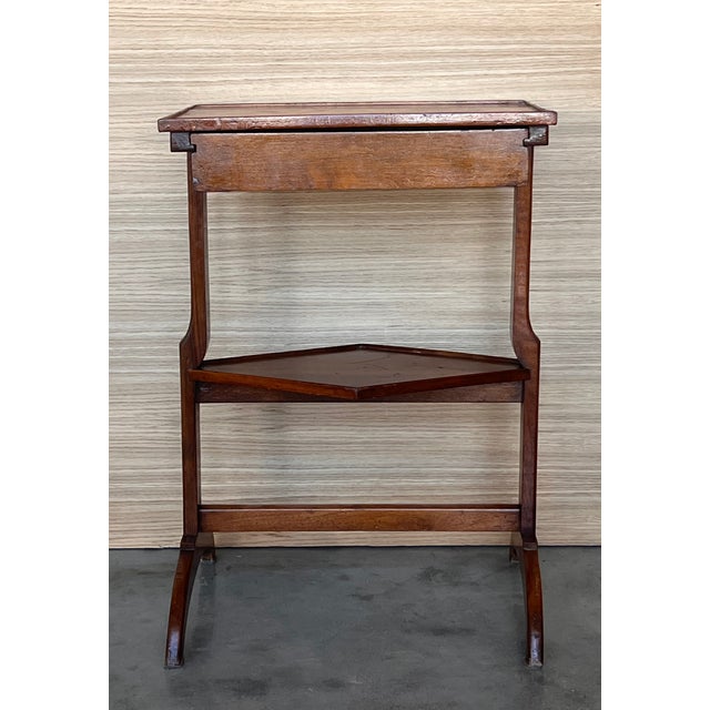 Art Nouveau French Art Nouveau Side Table or Nightstand With Drawer and Shelve For Sale - Image 3 of 11