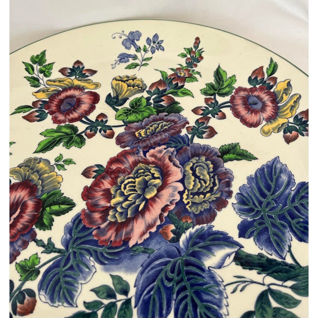 Ceramic Wedgwood of Etruria & Barlaston Floral Platter, Made in England For Sale - Image 7 of 13