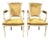 French 19th Century Louis XVI Painted Walnut Arm Chairs - Set of 2 For Sale