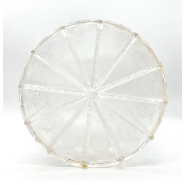 Vintage Hollywood Regency Pierced Gilt Metal Wastebasket With Clear Liner For Sale - Image 9 of 12