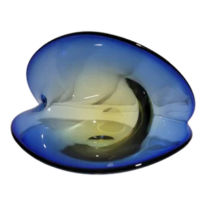 Vintage Archimede Seguso Attributed Art Glass Clamshell