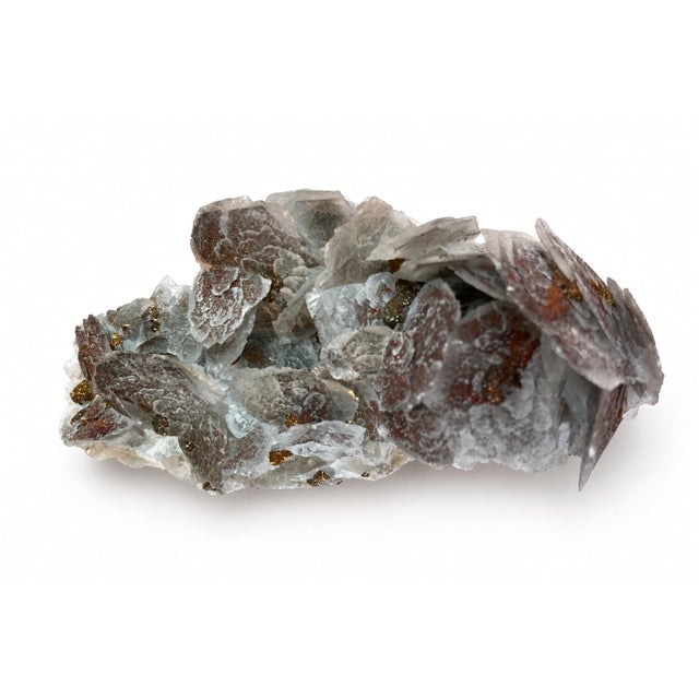 Biophilic Mineral Cluster — All Natural. Calcite Plates With Iron Inclusions For Sale - Image 9 of 10