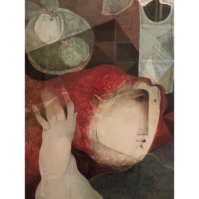 Printmaking Materials Late 20th Century Alvar Sunol Signed and Numbered Artist Proof, Framed For Sale - Image 7 of 12