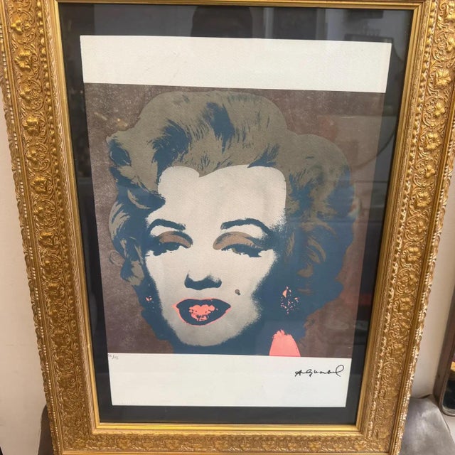 21st Century Baroque Framed Marylin Monroe 92/125 Lithography by A. Warhol For Sale - Image 13 of 13