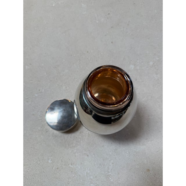 Vintage Chrome Ice Bucket With Lid For Sale - Image 4 of 7