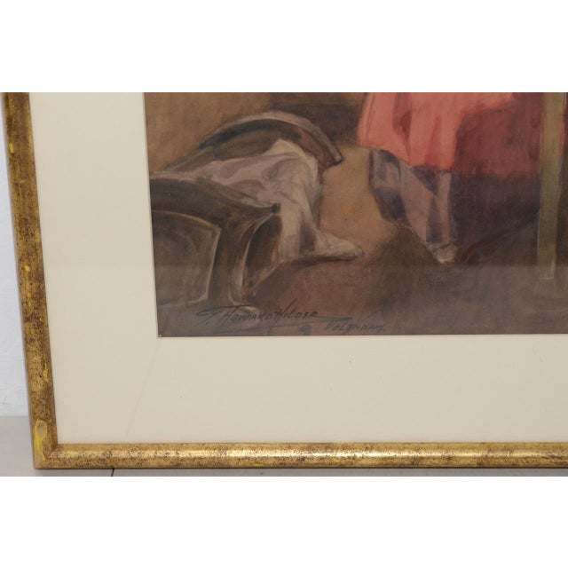 G. Howard Hilder "A Family Moment in Volendam" Original Watercolor C.1930s For Sale In San Francisco - Image 6 of 13