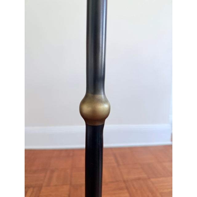 Contemporary Contemporary Arteriors Boise Floor Lamp Bronze Iron Antique Brass With Drum Shade For Sale - Image 3 of 11