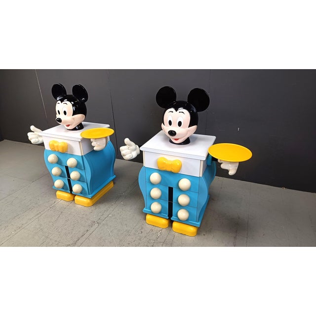 Blue Mickey Mouse Chests of Drawers from Starform, France, 1988, Set of 2 For Sale - Image 8 of 12