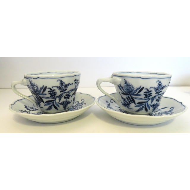 1970s Vintage 1970s Blue Danube Japan Tea Set Including 4 Cups, 4 Saucers With Square Mark For Sale - Image 5 of 10