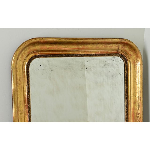 19th Century French 19th Century Louis Philippe Gilt Mirror For Sale - Image 5 of 11