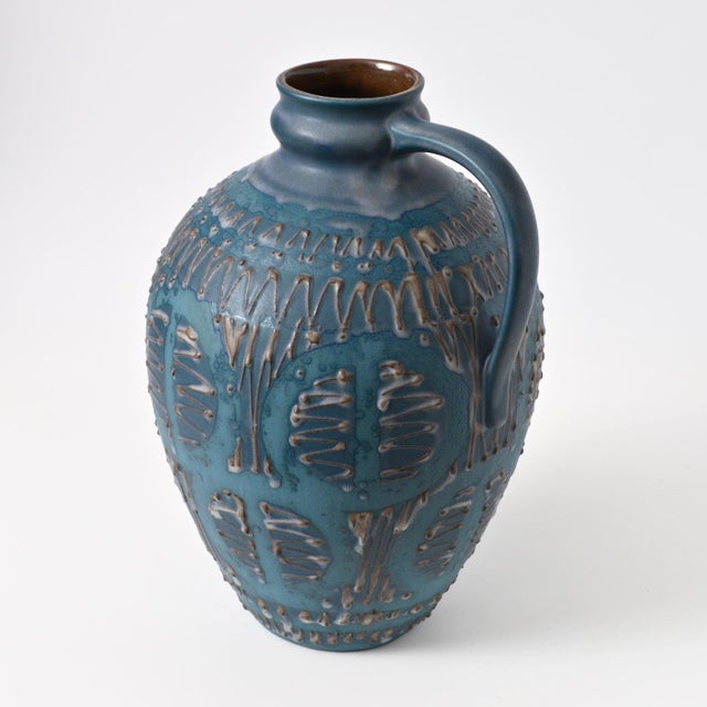 Blue Fat Lava Vase from Carstens, 1960s For Sale - Image 9 of 11