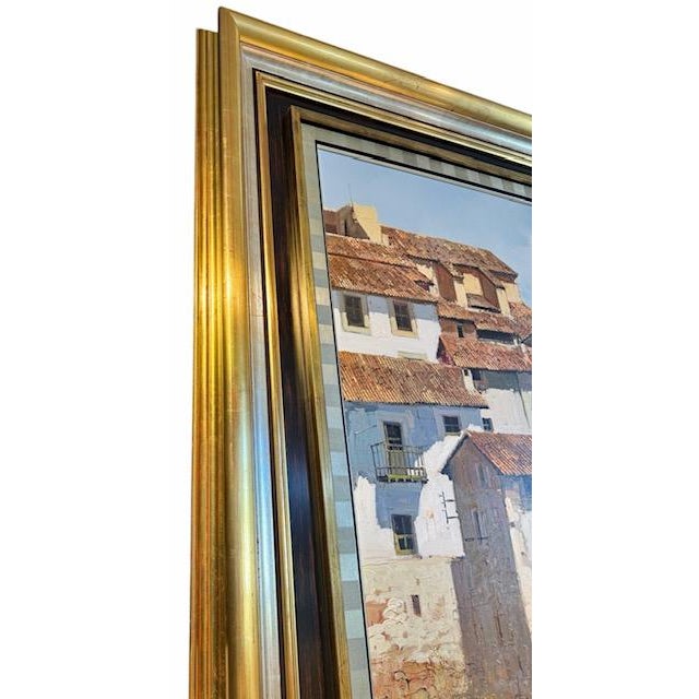 Late 20th Century Jose Barbera Original Cultural Landscape Oil on Canvas Painting For Sale - Image 11 of 14