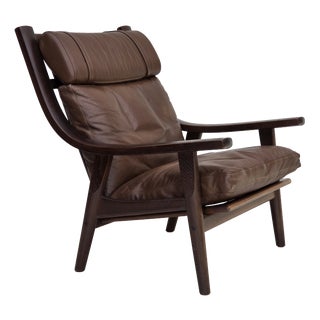 Danish Model GE530 Highback Lounge Chair by H.J. Wegner for Getama, 1970s For Sale