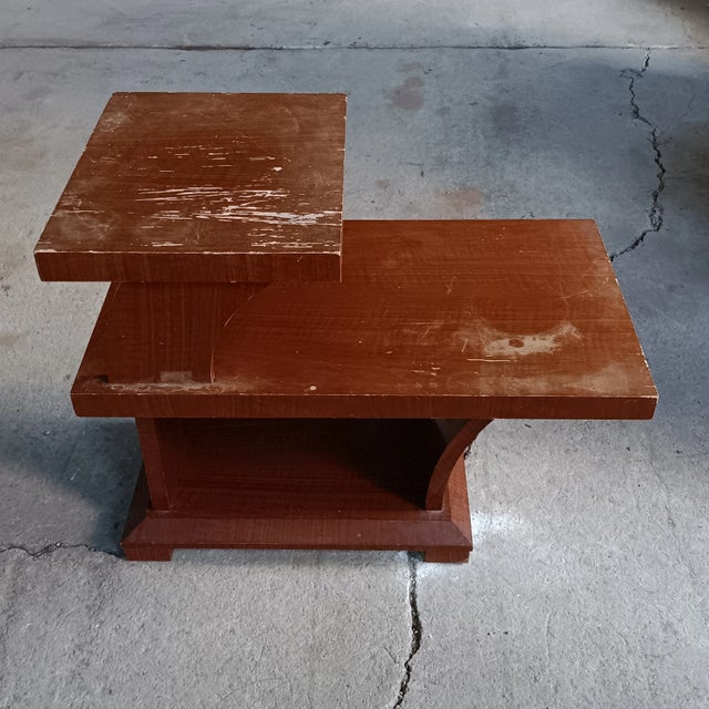 Solid Wood End or Side Table With Defined Architectural Shape and Minimalist Design For Sale - Image 11 of 18