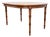 Baker Furniture Style Mid-Century Hollywood Regency Faux Bamboo Carved Walnut Extension Dining Table, Circa 1970s For Sale