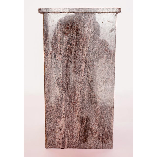 Contemporary 80's Post Modern Marble Pedestal For Sale - Image 3 of 9