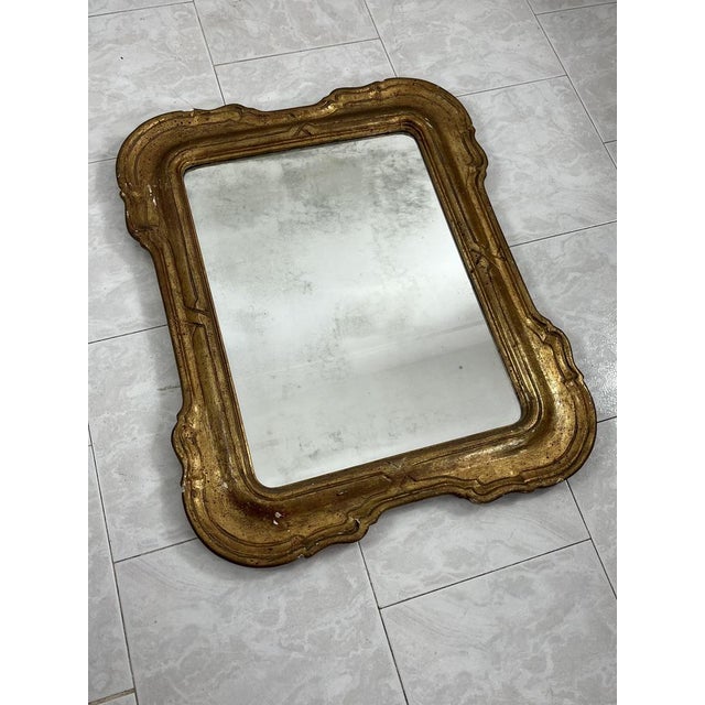 Mid-Century Modern Mid-Century French Mirror with Gilt Wood Frame, 1930s For Sale - Image 3 of 14