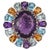 Handcrafted 15.5Ct Aquamarine & Blue Topaz Silver Ring With Amethyst and Citrine Accents - Size 6 For Sale - Image 6 of 15