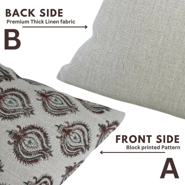 Fabdivine Floral Home Decor Cushion Cover 18x18 Inch- Uday For Sale - Image 4 of 5